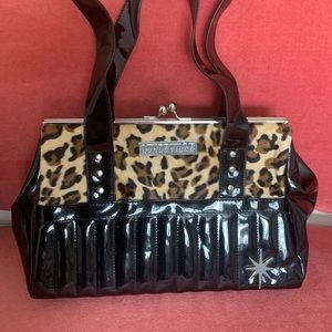 LUX DE VILLE Leopard Print Handbag